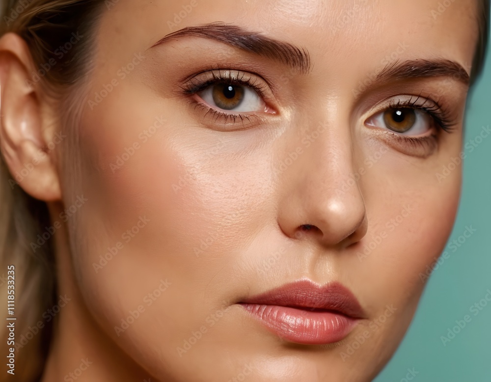 close up portrait of a skin care model woman close up portrait of a skin care model woman