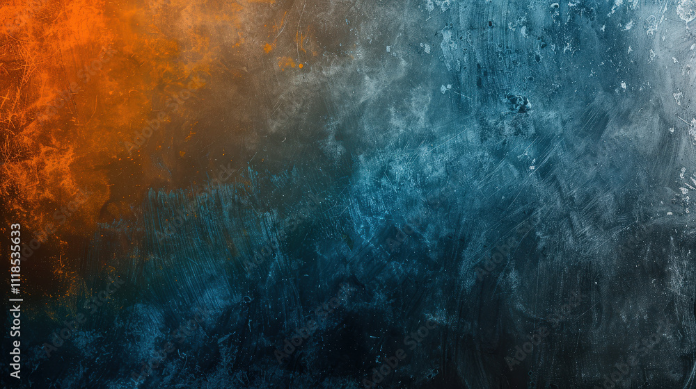 Obraz premium grainy blue and orange background