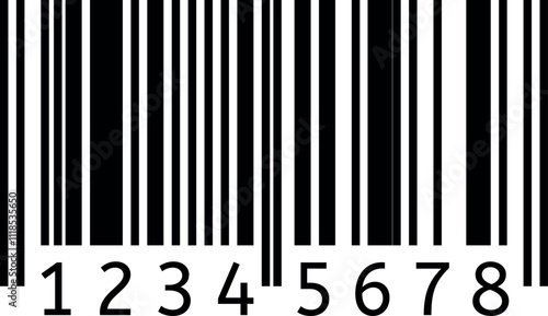 Black and white barcode with numbers underneath representing product identification, inventory management, and supply chain tracking in retail setting