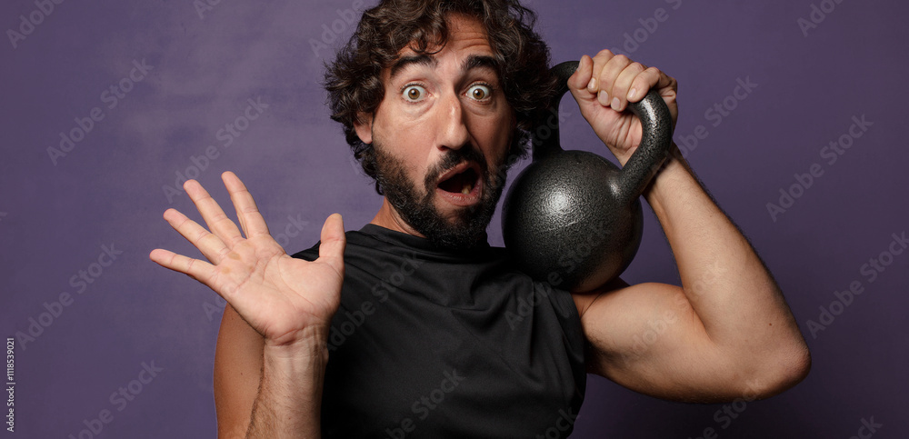 custom made wallpaper toronto digitalyoung bearded crazy fitness man sport concept