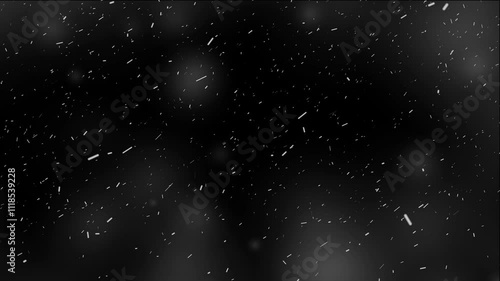 4K Falling Snow Overlay: Isolated Snowflakes for Motion Graphics & Intense Storm Effects. Alpha Channel