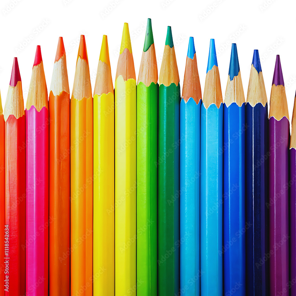 pencils isolated on white background pencils isolated on white background