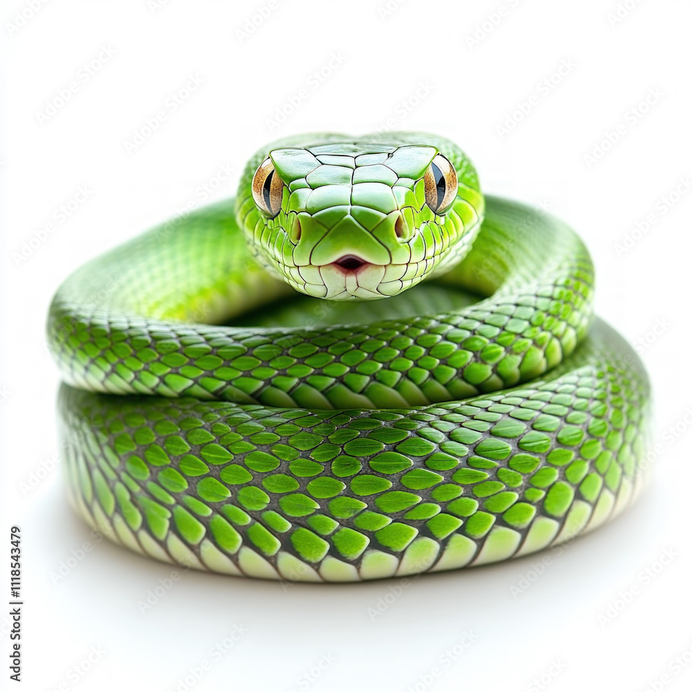 Green Snake Isolated Green Snake Isolated