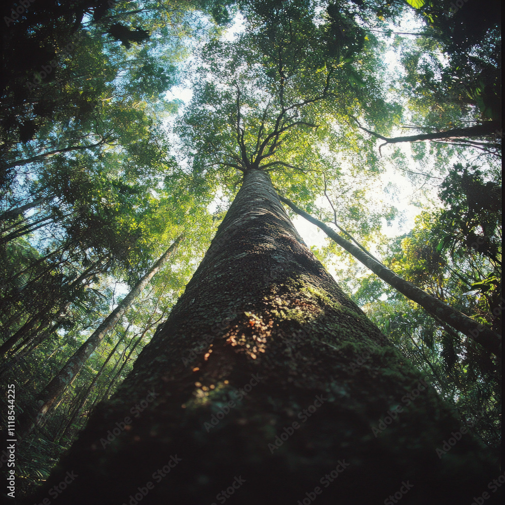 Naklejka premium Rainforest Tree Isolated