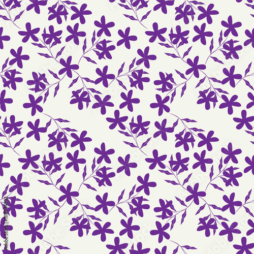 Vector seamless pattern. Pretty pattern in small flowers. Small pink, white and yellow flowers. Dark blue background. Ditsy floral background. Trendy template for fashion prints. Stock vector.