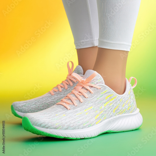 Woman Isolated Sports Shoes