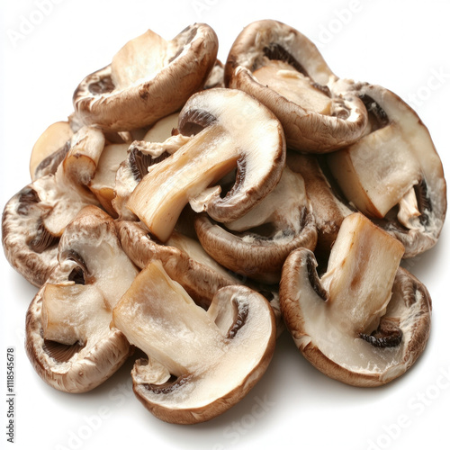 Chopped Mushrooms Isolated
