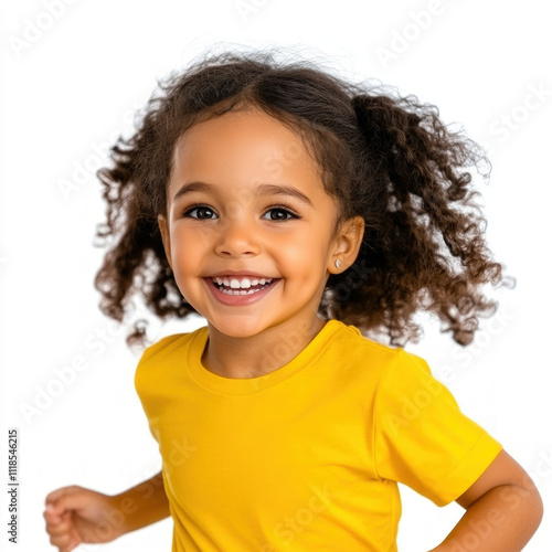 Girl Running Isolated