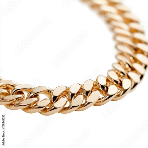 Golden Necklace Isolated