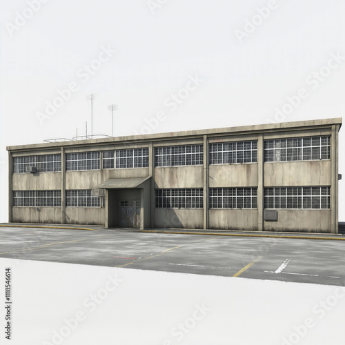 Hospital Building Isolated