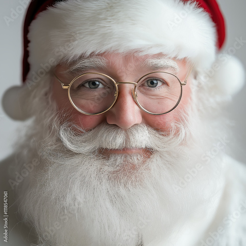 Santa With Big Beard Isolated