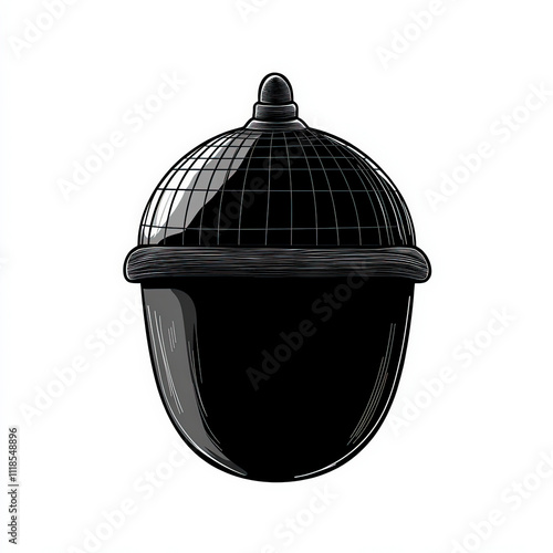 Acorn Silhouette, Black And...
