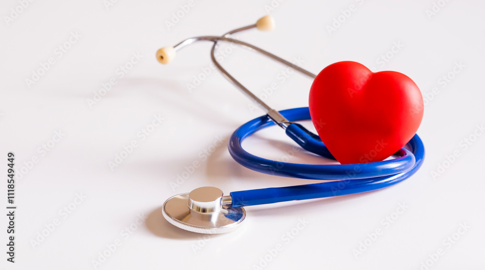 Stethoscope on white background, top view Stethoscope on white background, top view