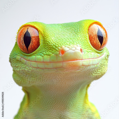 Green Gecko Isolated photo