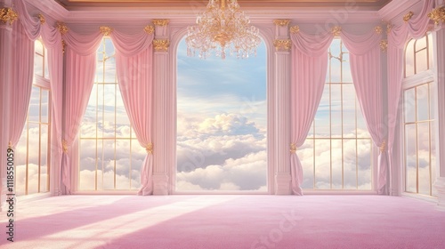 Pink Room with View of Clouds