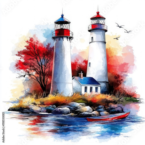 Lighthouse Isolated