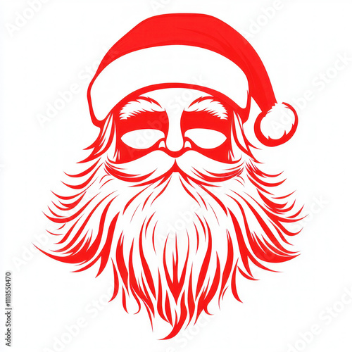 Santa Claus Beard Isolated