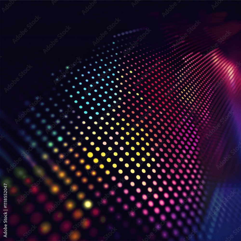 Fototapeta premium Colorful motion elements with neon led illumination. Abstract futuristic background.