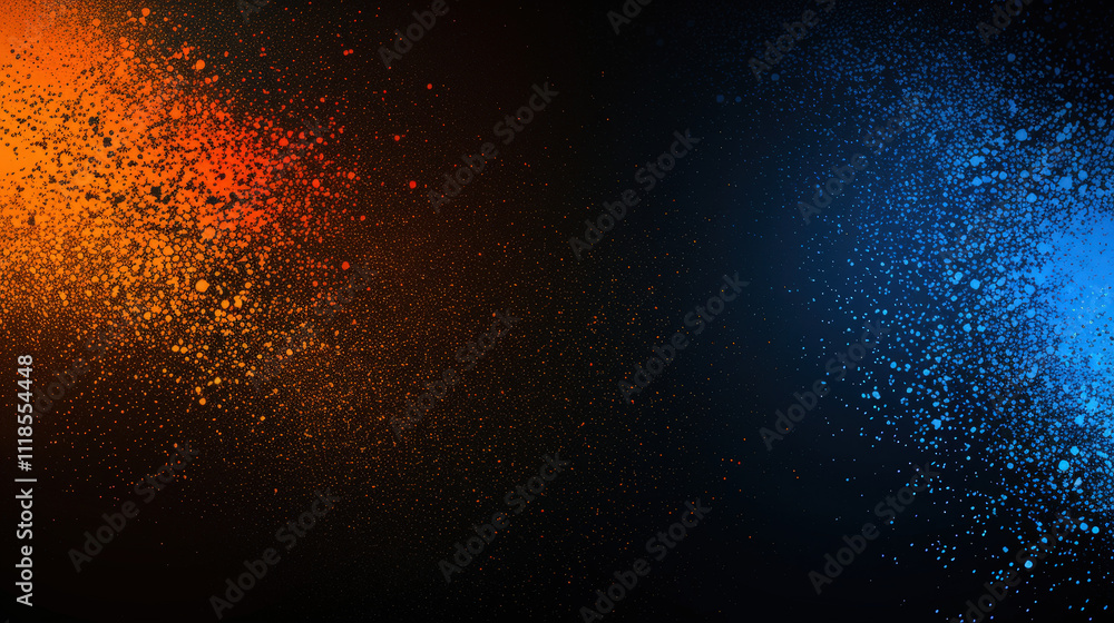Obraz premium dark grainy blue orange background