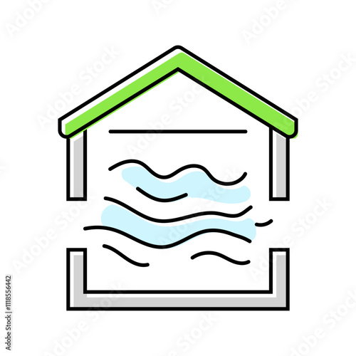 natural ventilation color icon vector. natural ventilation sign. isolated symbol illustration