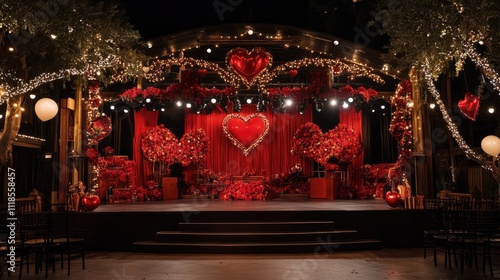 Wallpaper Mural Romantic Stage Decorations for Valentine's Day Celebration Event Torontodigital.ca