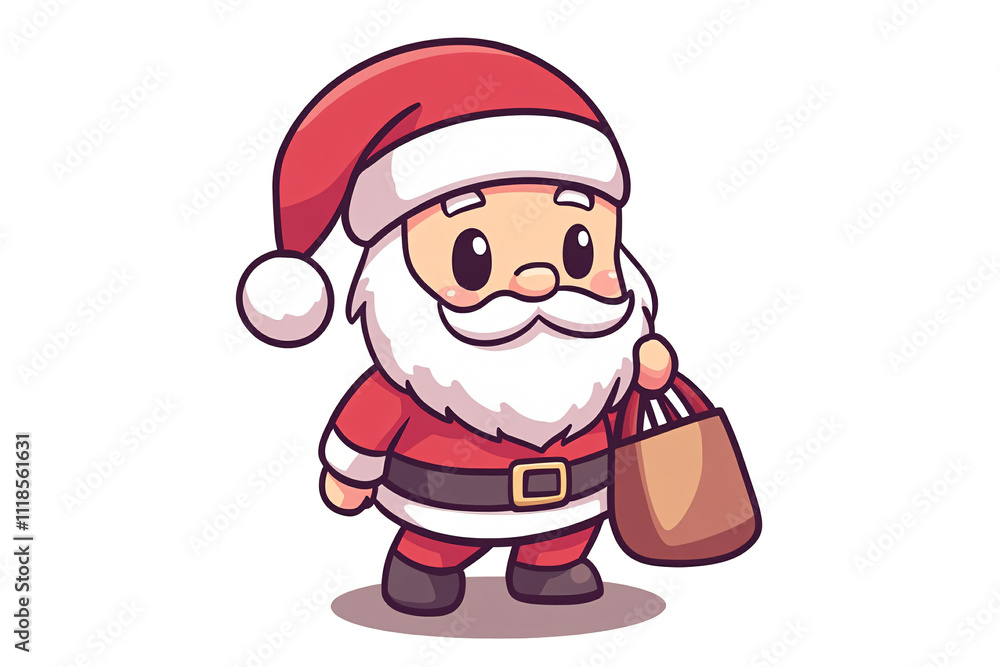 a cartoon of a santa claus holding a bag a cartoon of a santa claus holding a bag