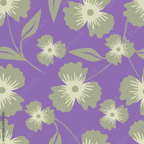 abstract multicolor a solid hibiscus blooming flowers motif arrangement with medium tone, all over vector design with cream backgroun