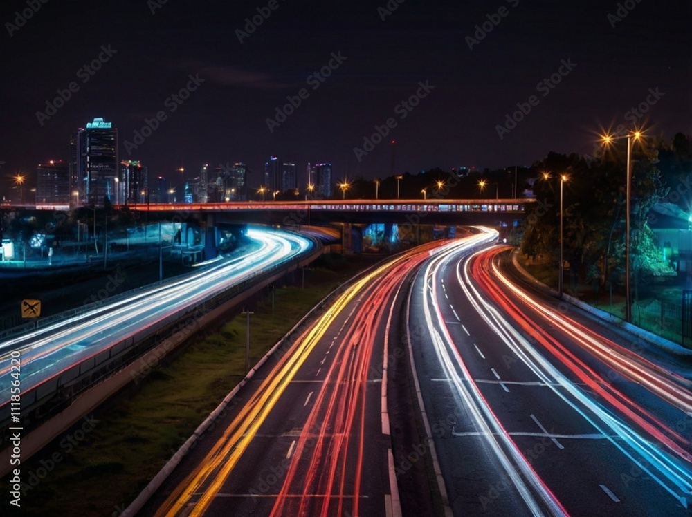 traffic on highway traffic on highway