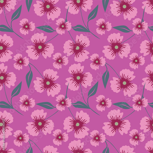 Wallpaper Mural Amazing seamless floral pattern with bright colorful small flowers. Torontodigital.ca