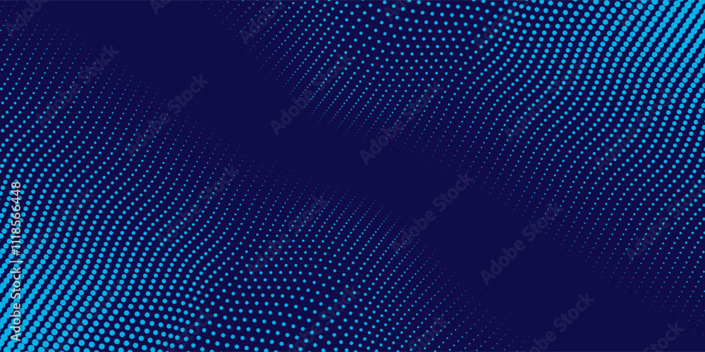Abstract blue dynamic wavy line dotted texture ,Dark blue background with copy space. Modern futuristic simple dots pattern. EPS10 Abstract blue dynamic wavy line dotted texture ,Dark blue background with copy space. Modern futuristic simple dots pattern. EPS10