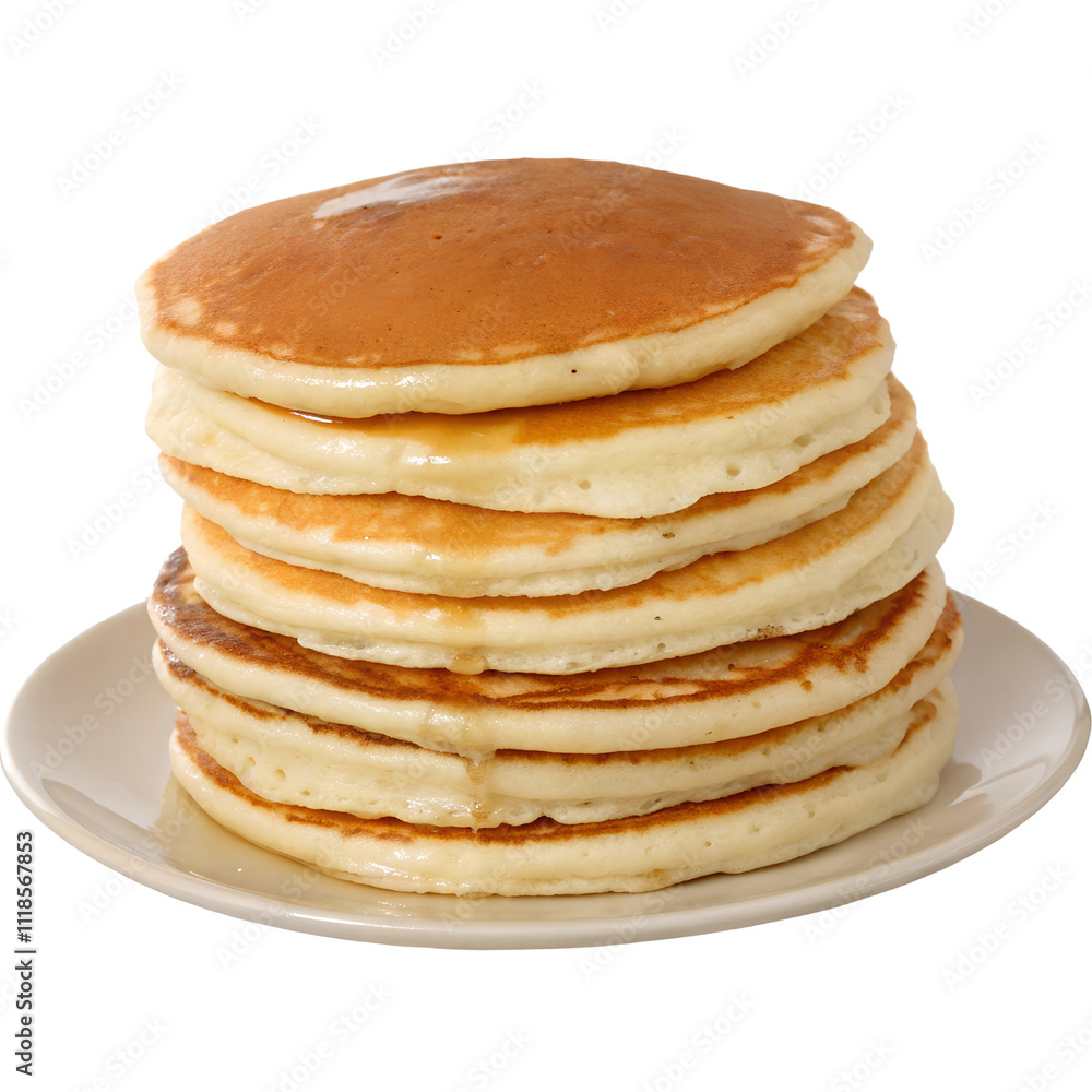 Stack of Fluffy Pancakes isolated on transparent background cutout, Png, Cutout Stack of Fluffy Pancakes isolated on transparent background cutout, Png, Cutout