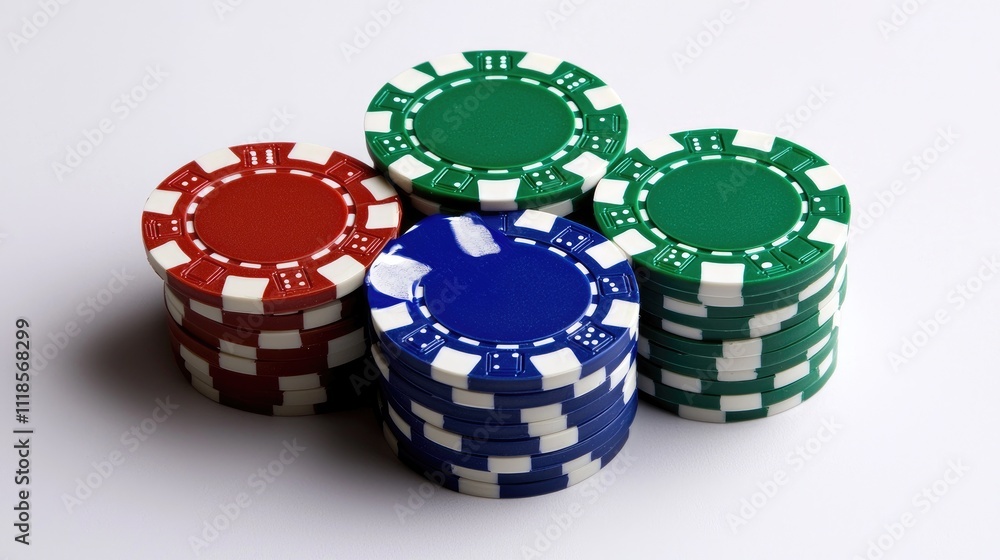 Exciting poker game action with colorful chips casino floor digital photography indoor overhead view gambling concept Exciting poker game action with colorful chips casino floor digital photography indoor overhead view gambling concept
