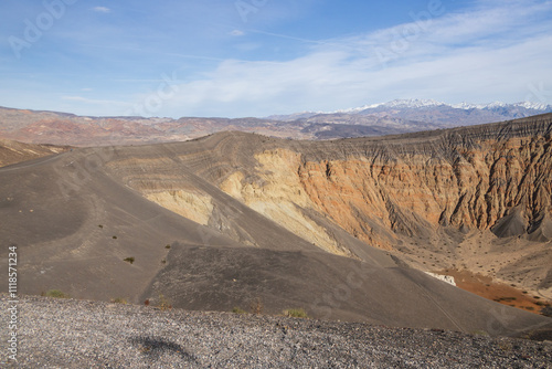 Ubehebe Crater Rim Trail at Death Valley National Park, California photo