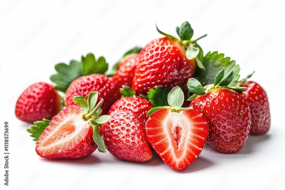 Fresh Strawberries Whole and Sliced Fresh Strawberries Whole and Sliced