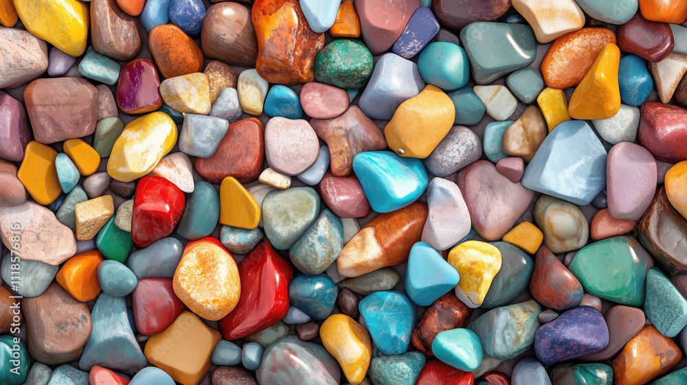 Background of small colors stones. Generative AI Background of small colors stones. Generative AI