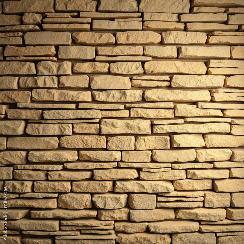 Obraz premium Stacked stone wall texture backround
