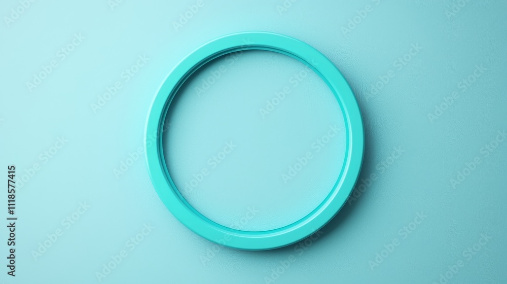 A minimalistic, turquoise circular object against a light blue background, evoking a sense of calm and simplicity. A minimalistic, turquoise circular object against a light blue background, evoking a sense of calm and simplicity.