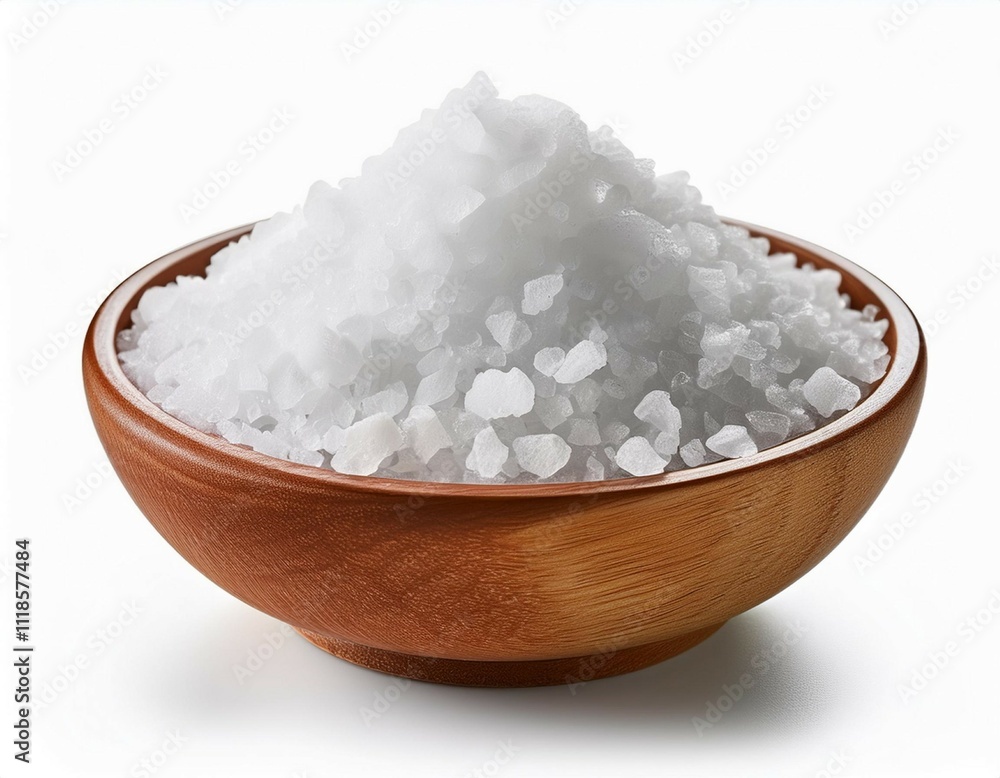 sea salt crystals on white background sea salt crystals on white background