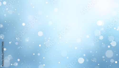 Sparkly bokeh effect in light blue tones for winter themed backgrounds