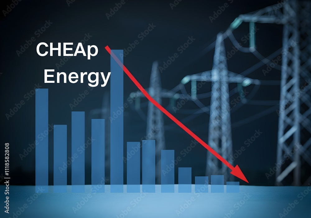 Transmission lines illustrating sharp energy price decreases in graphs Transmission lines illustrating sharp energy price decreases in graphs