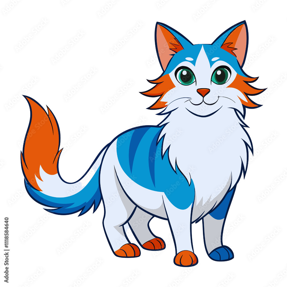 Obraz premium Different Types of Cat PNGs - Transparent Background Cat Illustrations