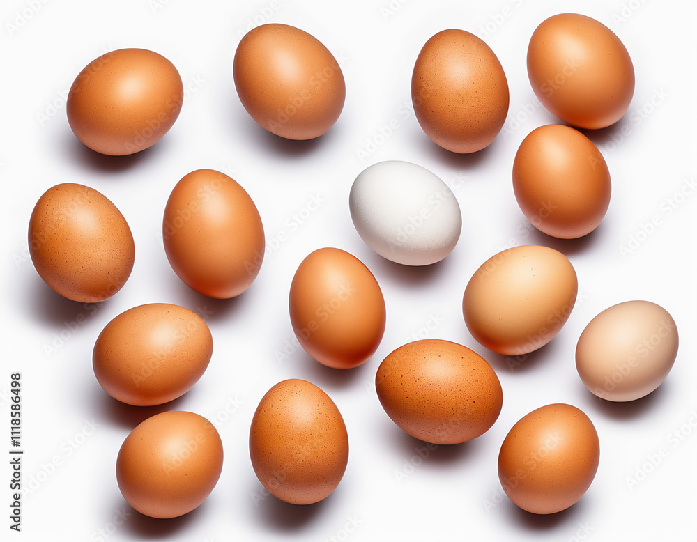 eggs on white background eggs on white background