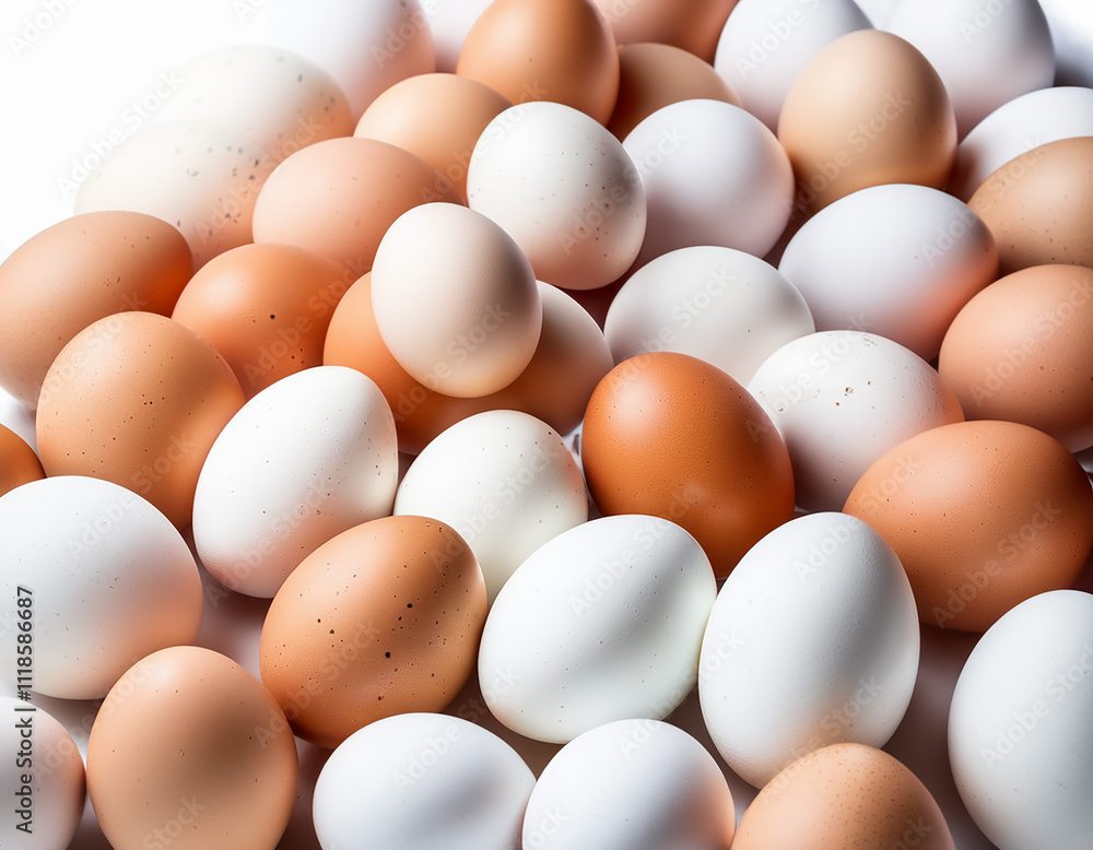 eggs on a white background eggs on a white background