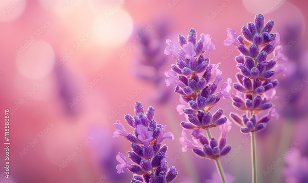 Naklejka premium Delicate Lavender Colors Background, Generative AI