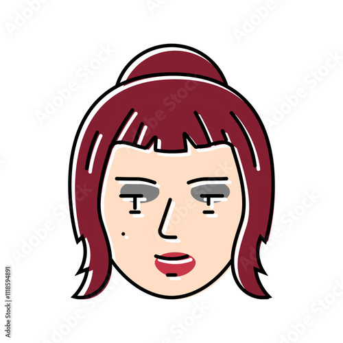 dark eyeliner goth subculture color icon vector. dark eyeliner goth subculture sign. isolated symbol illustration