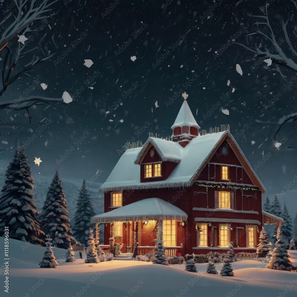 Fototapeta premium Christmas night in the city