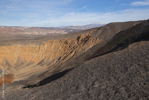 Ubehebe Crater Rim Trail at Death Valley National Park, California photo