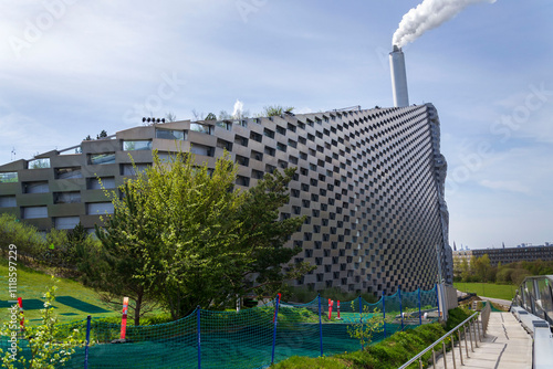 Energy plant with public recreational facility Amager Bakke in Copenhagen, Denmark, Amager Slope or Copenhill photo