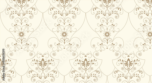 luxury damask seamless pattern vintage wallpaper - vintage damask pattern seamless beige