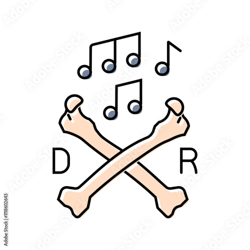 nightlife goth subculture color icon vector. nightlife goth subculture sign. isolated symbol illustration
